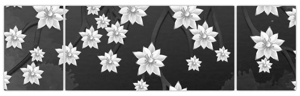 Obraz - Kwiaty na gałęziach (170x50 cm)