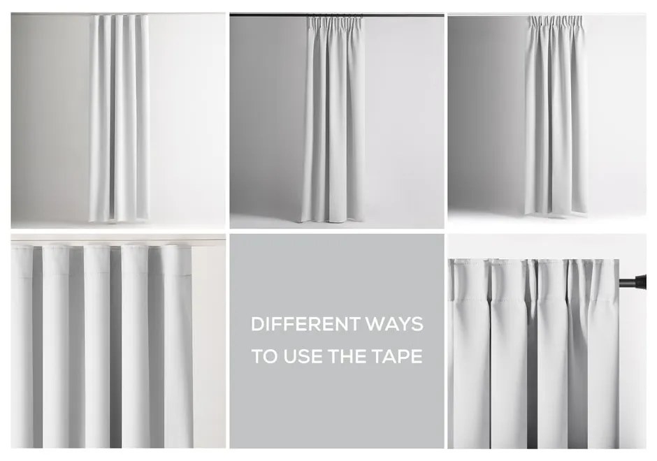 Biała zaciemniająca zasłona termiczna 140x270 cm Pleat – Restilo