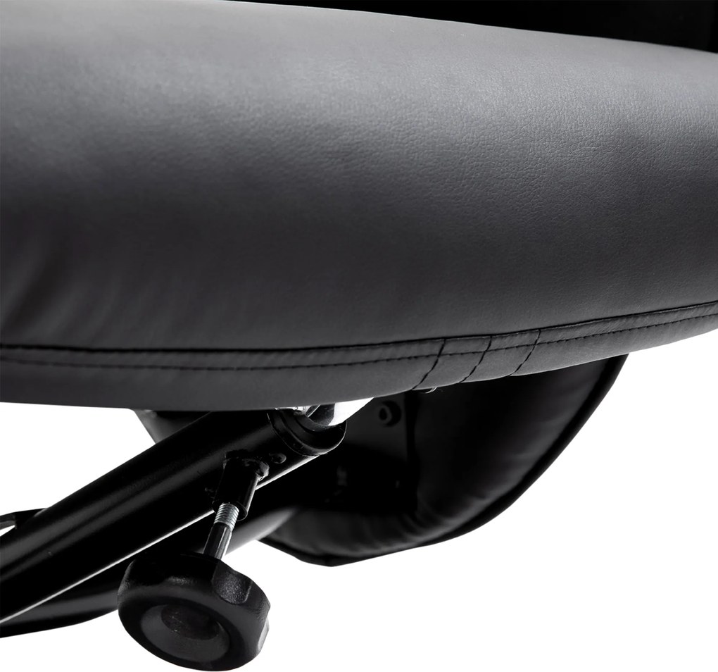 HOMCOM Fotel do masażu z podnóżkiem Fotel TV Fotel Nachylenie 145° Czarny