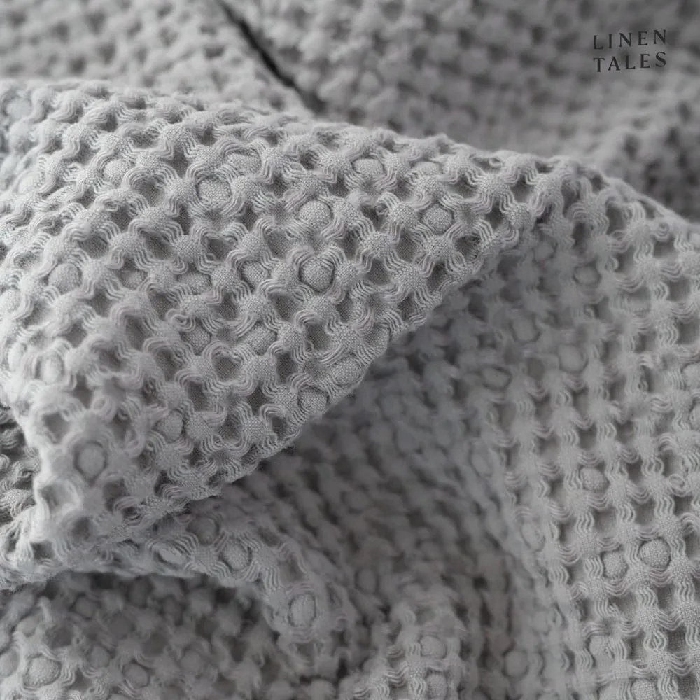 Jasnoszare ręczniki zestaw 3 szt. Honeycomb – Linen Tales