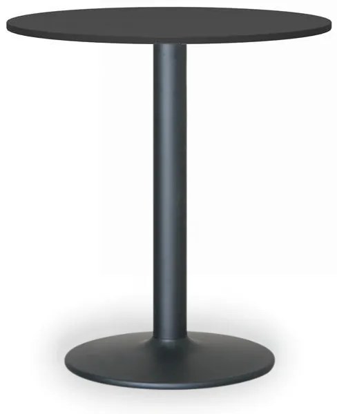 Stolik konferencyjny FILIP II, średnica 80 cm, czarna podstawa, grafit