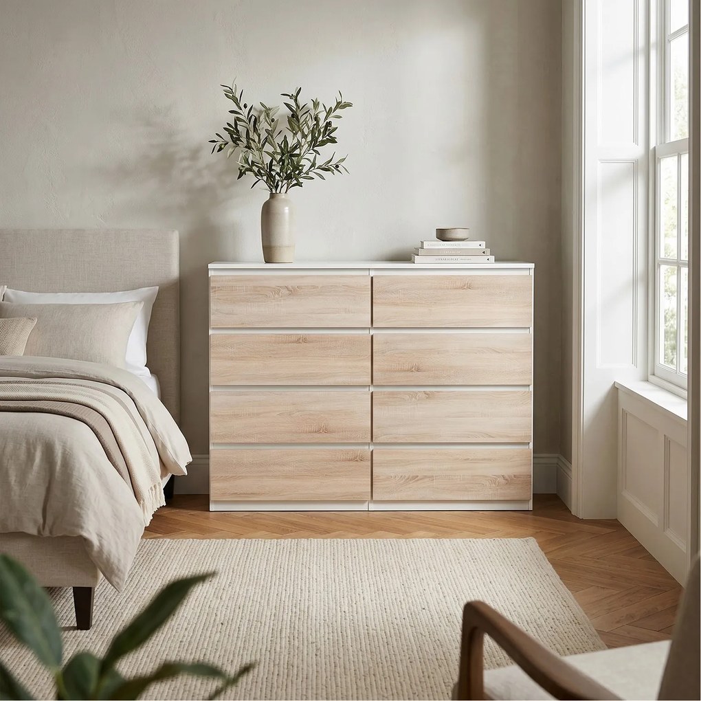 Komoda NUDO 138,5 cm do Salonu Sypialni Biały