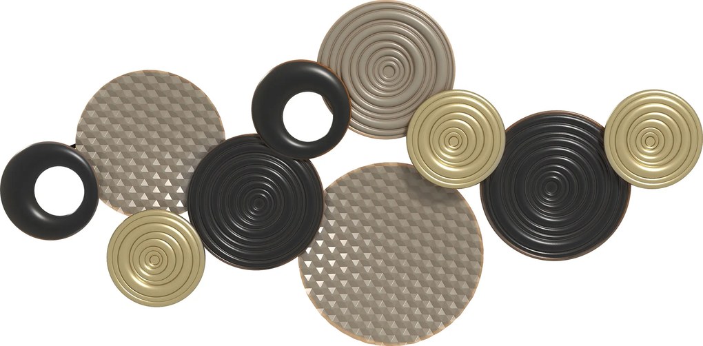 HOMCOM dekoracja ścienna, design 3D, metalowa rama, wszechstronne zastosowanie, wielobarwna | Aosom PL