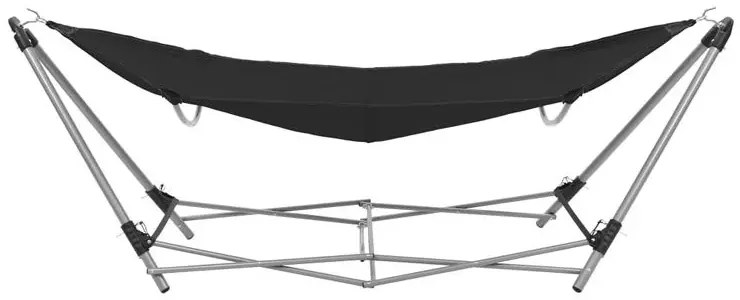 Czarny hamak składany ze stelażem H0-R49