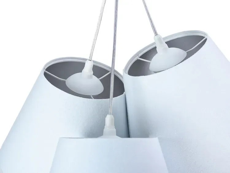 Biało-srebrna potrójna lampa wisząca - EXX67-Drima