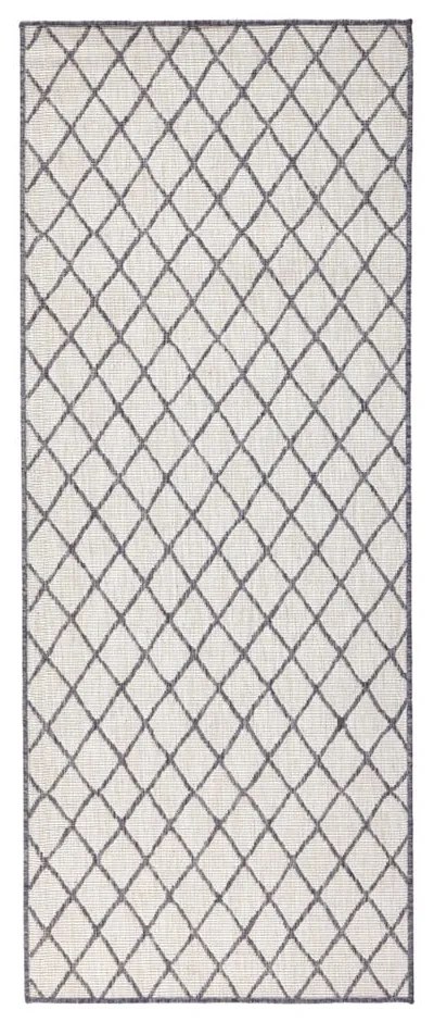Szary chodnik dwustronny odpowiedni na zewnątrz NORTHRUGS Malaga, 80x250 cm