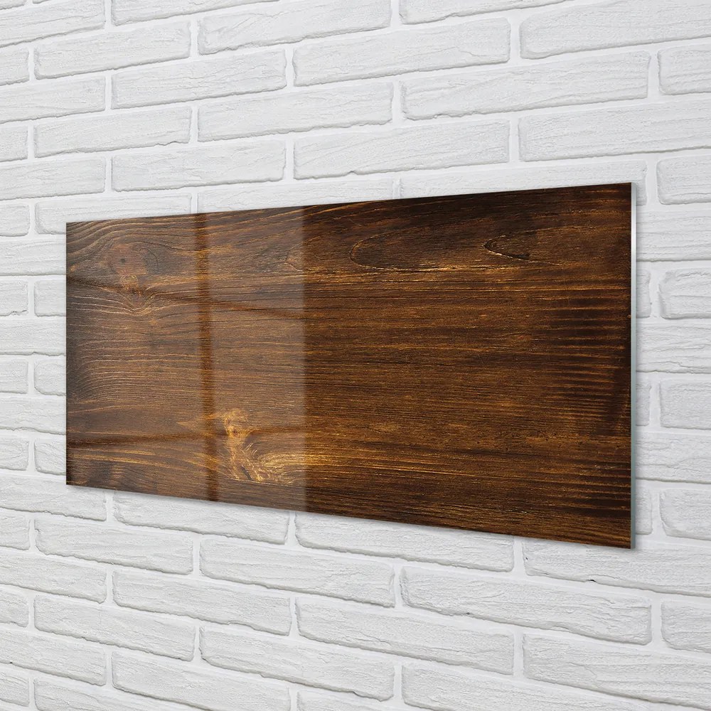 Panel szklany do Kuchni Drewniane Słoje z Sękami