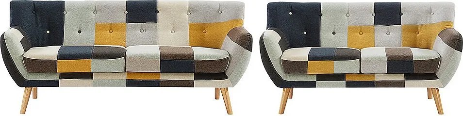 Kanapa 3+2-osobowa z tkaniny patchwork SERTI II