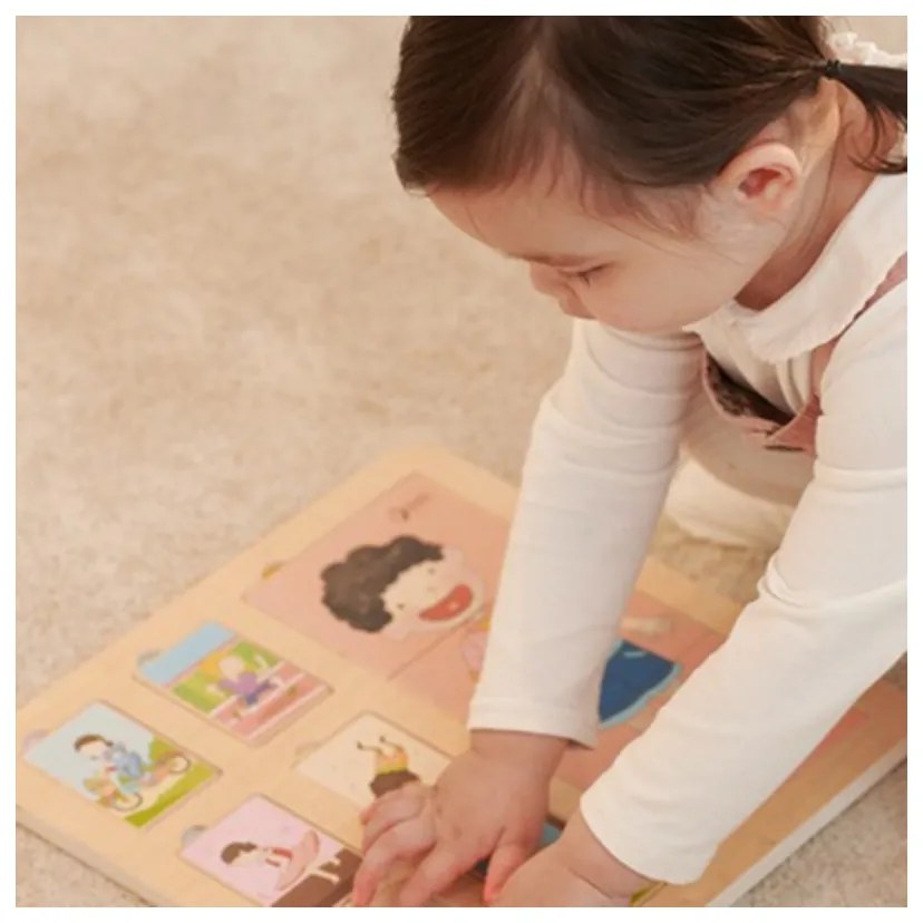 Classic world tablica edukacyjna ciało ludzkie układanka klocki puzzle dla dzieci dopasuj montessori 19 el.