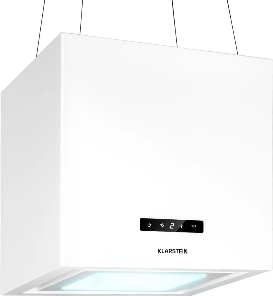 Klarstein Kronleuchter Smart 40cm 498.9 m³/h Okap Wyspowy Biały