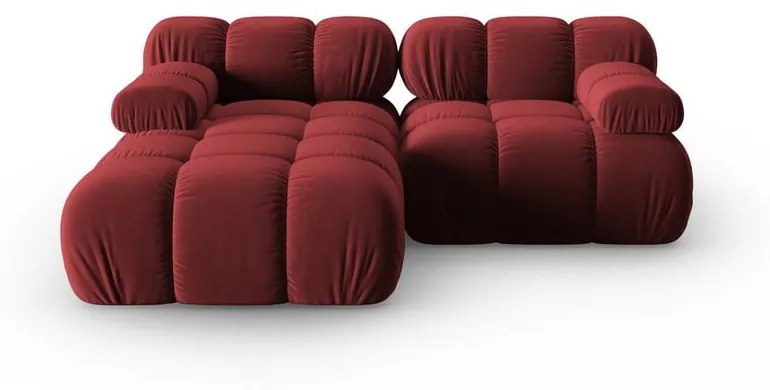 Czerwona aksamitna sofa 191 cm Bellis – Micadoni Home