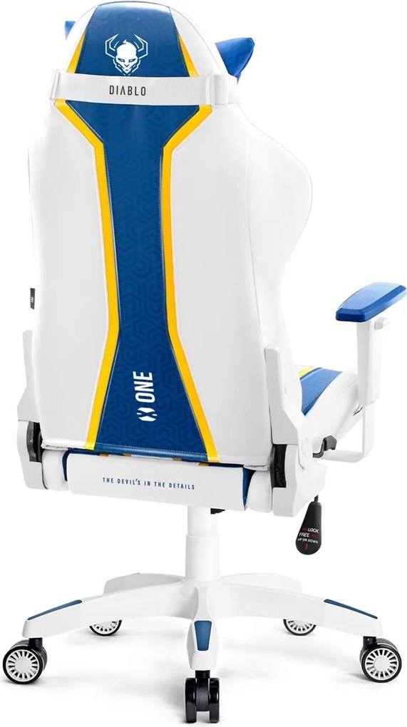 Fotel gamingowy młodzieżowy Diablo X-One 2.0 Small Size, kolor Aqua Blue