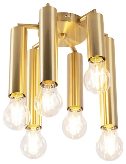 Lampa sufitowa w stylu art deco złota 6-światłowa - Tubi ArtDeco Oswietlenie wewnetrzne