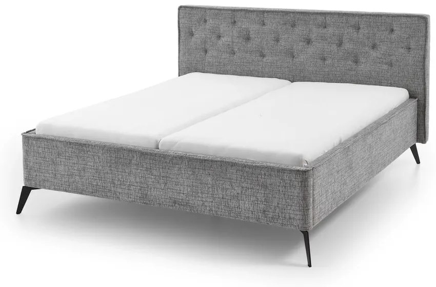 Szare tapicerowane łóżko dwuosobowe 180x200 cm Alicante – Meise Möbel