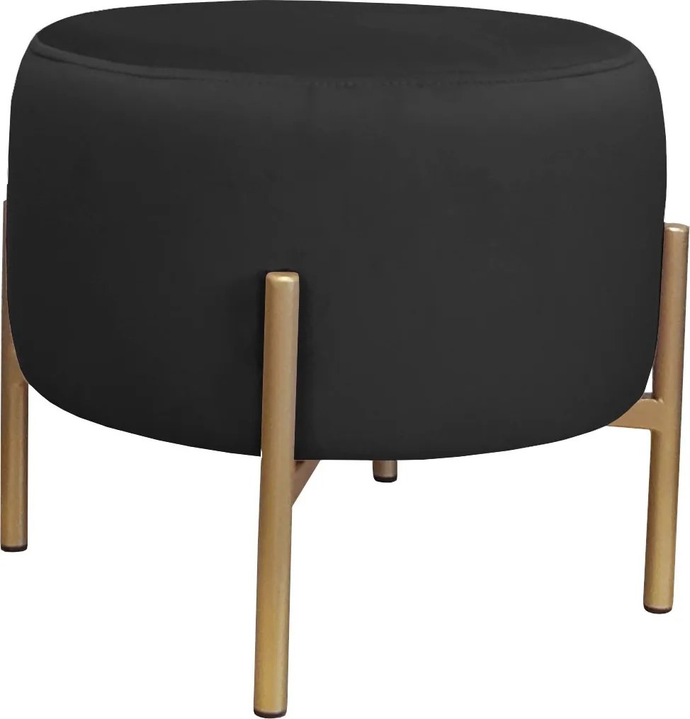Pufa OLA loft ławka podnóżek metal : Kolor Stelaża - Złoty, Kolor tkaniny - VELVET - MG19, Typ tkaniny - Velvet