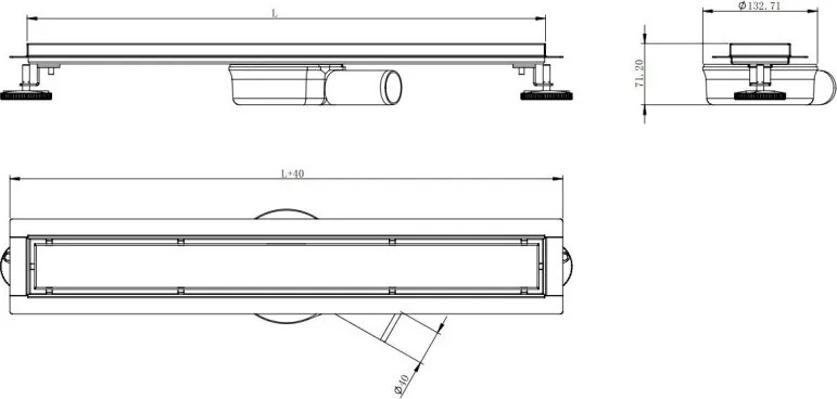Mexen Flat 360° M33 odpływ liniowy obrotowy 90 cm, inox - 1033090-40