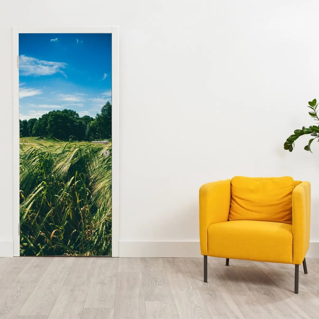 Fototapeta na drzwi - Łąka i las (95x205cm)