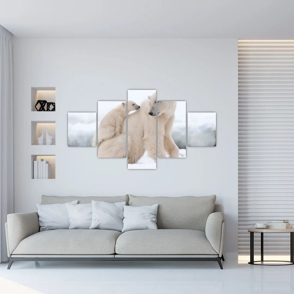 Obraz - Niedźwiedzie polarne (125x70 cm)