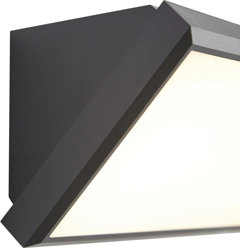 Nowoczesna zewnętrzna lampa ścienna ciemnoszara z LED IP65 - Marek