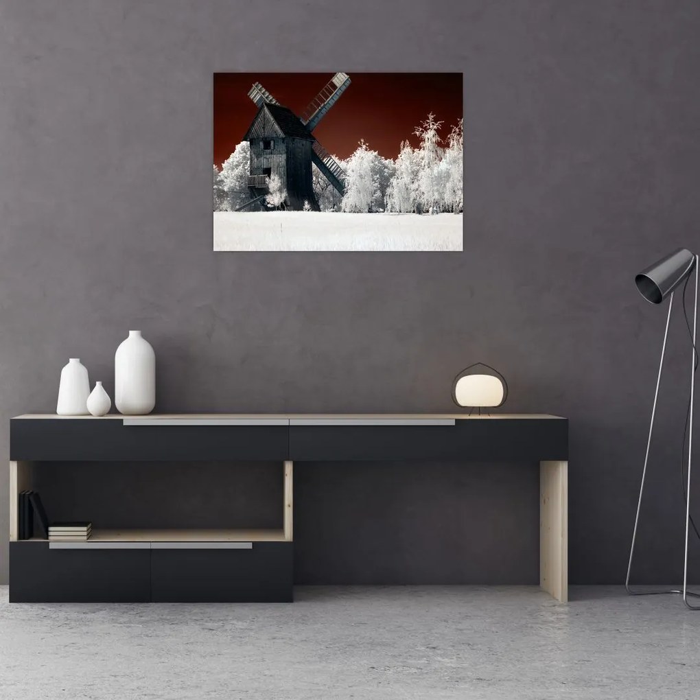 Obraz na szkle młyna (70x50 cm)