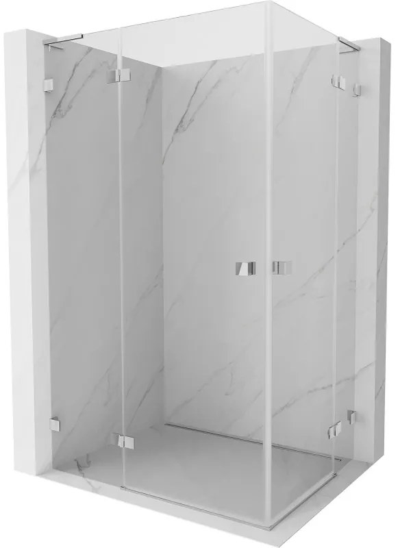 Mexen Lunar L Duo kabina prysznicowa uchylna 120 x 100 cm, transparent, chrom - 834L-120L-100P-01-00