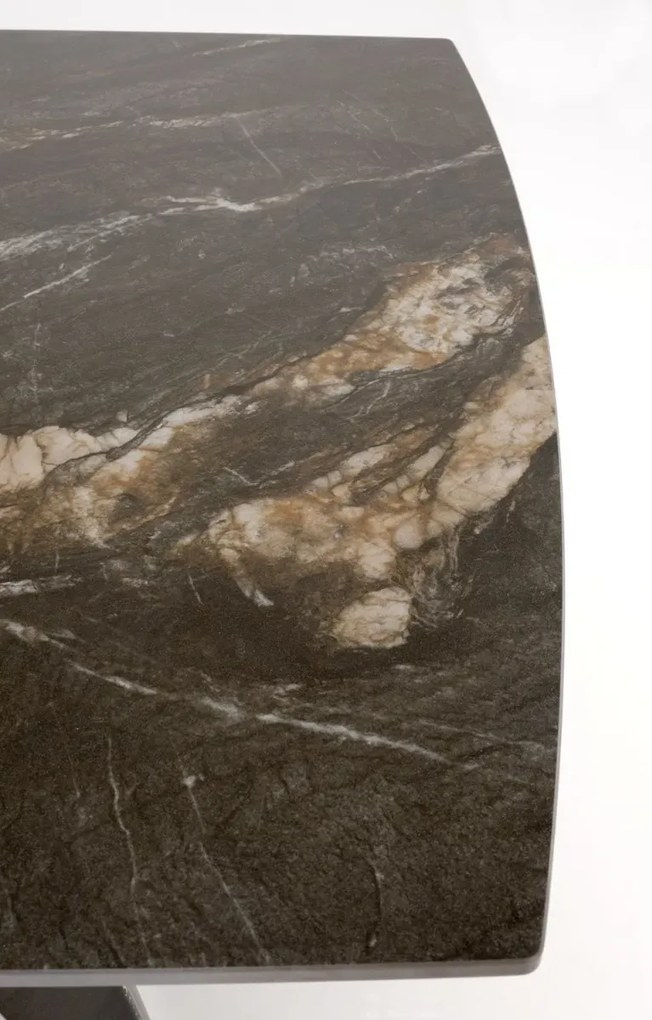 Stół rozkładany ARMANI 165(241)x90 czarny marmur/czarny HALMAR