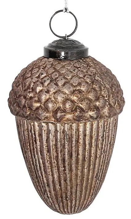 Bombka szklana Acorn Gold 7x7x10 cm
