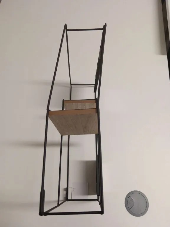 PROMOCJA Półka ścienna z ramkami na zdjęcia KIVORA 40x30 cm, czarna II jakość