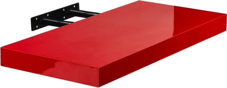 Półka ścienna STILISTA Volato czerwona z połyskiem,110 cm