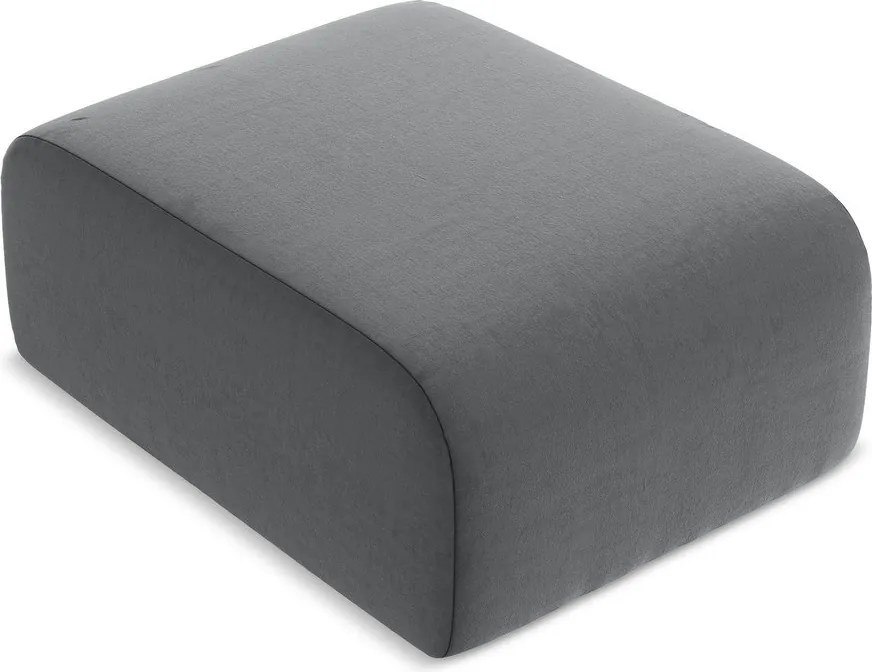 Szary aksamitny podnóżek Lani – Makamii