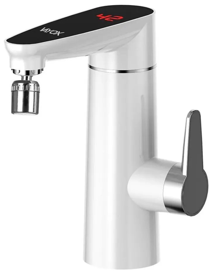 Przepływowy podgrzewacz wody 3000W/230V IPX4 z wyświetlaczem LED, biały