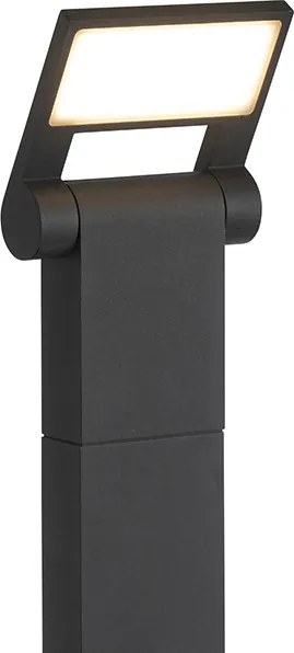 Nowoczesny słup ogrodowy antracytowy 60 cm z LED IP54 - Zane