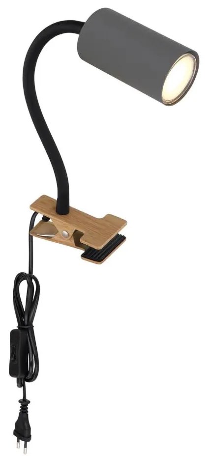 Globo 57911KG - Lampa klipsowa ROBBY 1xGU10/25W/230V szaro-brązowa