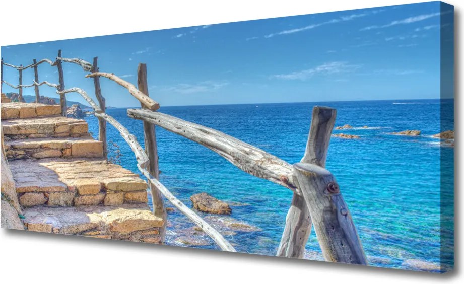 Obraz na płótnie Schody prowadzące do Morza