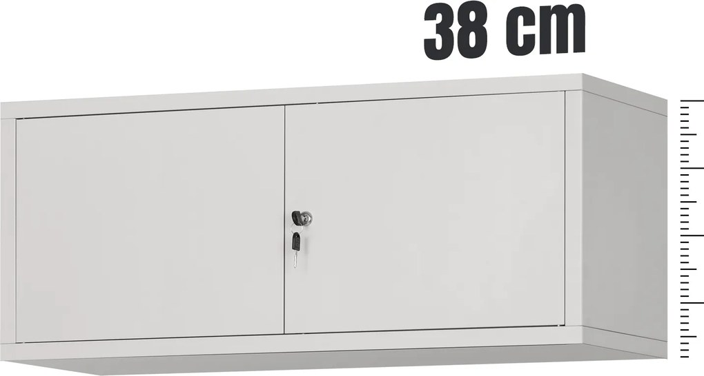 Nadstawka na szafę szara, 900x380x400 mm: EWA