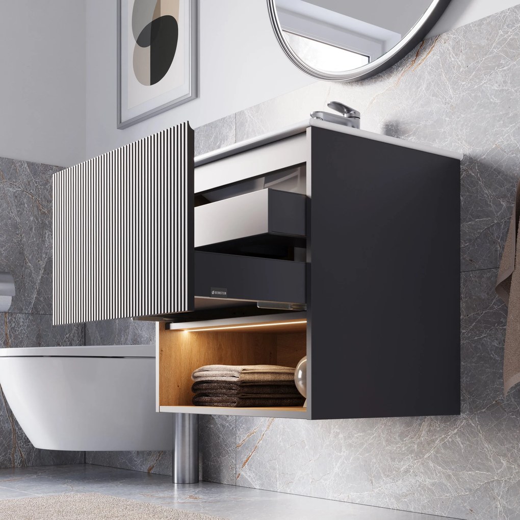 Szafka podumywalkowa BELDIVO 60 cm z umywalką ceramiczną Duravit