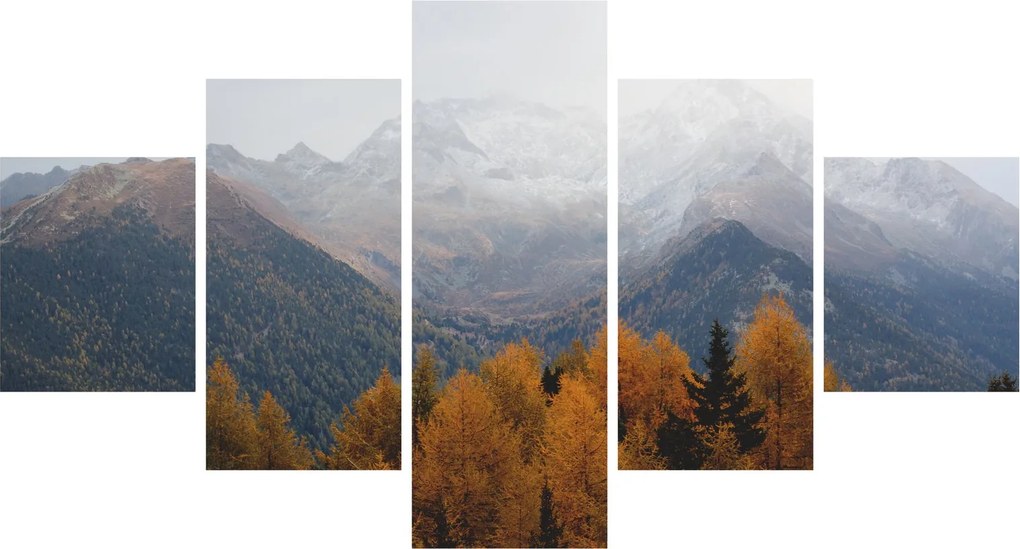 Obraz - Widok na grzbiety górskie (125x70 cm)