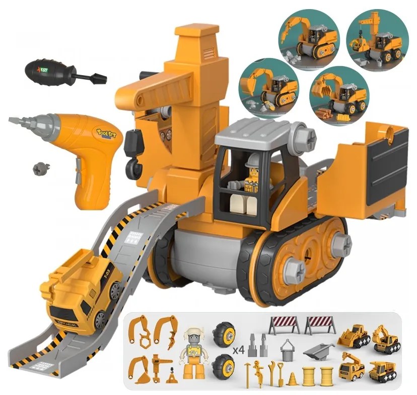Woopie mega plac budowy 5w1 zestaw xxl do skręcania diy