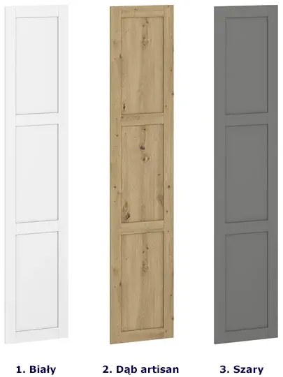 Biały frezowany front do szafy 50 cm - Jonix 4X