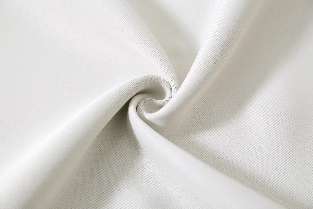 Biało-kremowa zasłona OXFORD 140x250 cm Zawieszanie: Taśma z wiązaniami