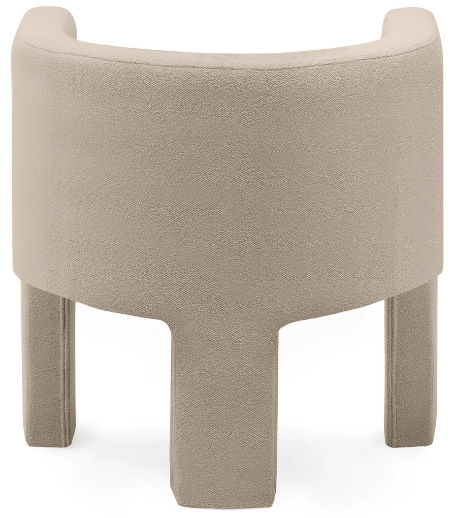 Beżowy designerski fotel MILU