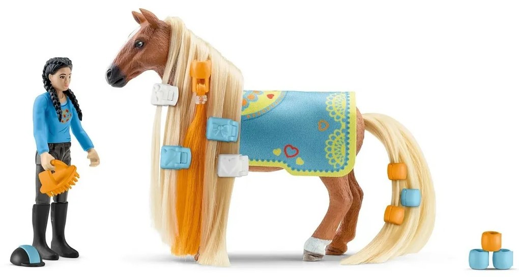 Schleich 42585 Zestaw startowy Kim i Caramelo, 18,7 x 24,5 x 6 cm