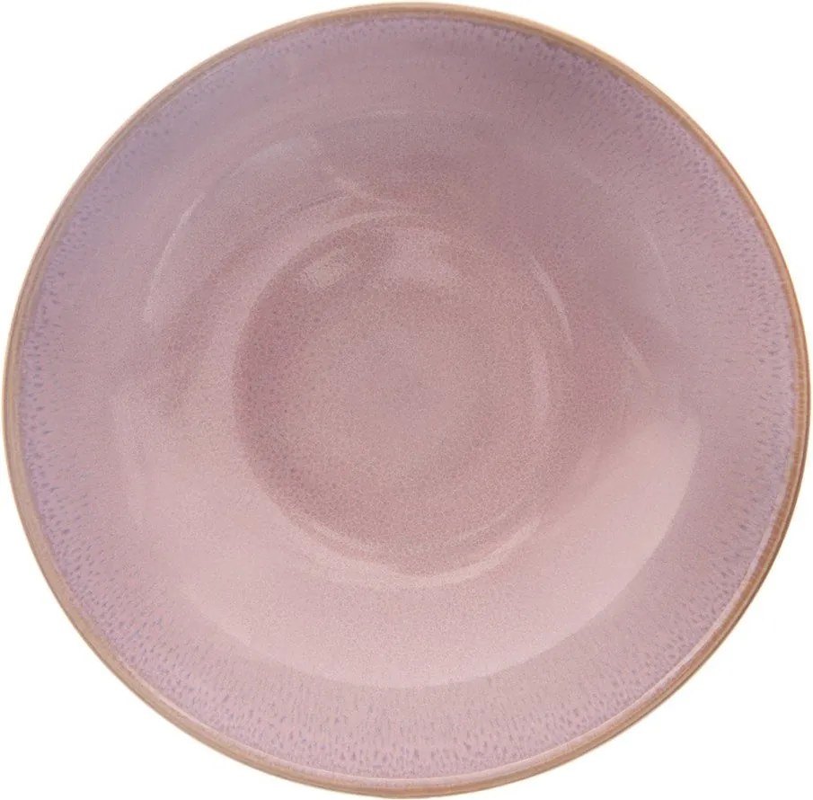 Różowy głęboki ceramiczny talerz ø 20,5 cm Glaze – Orion