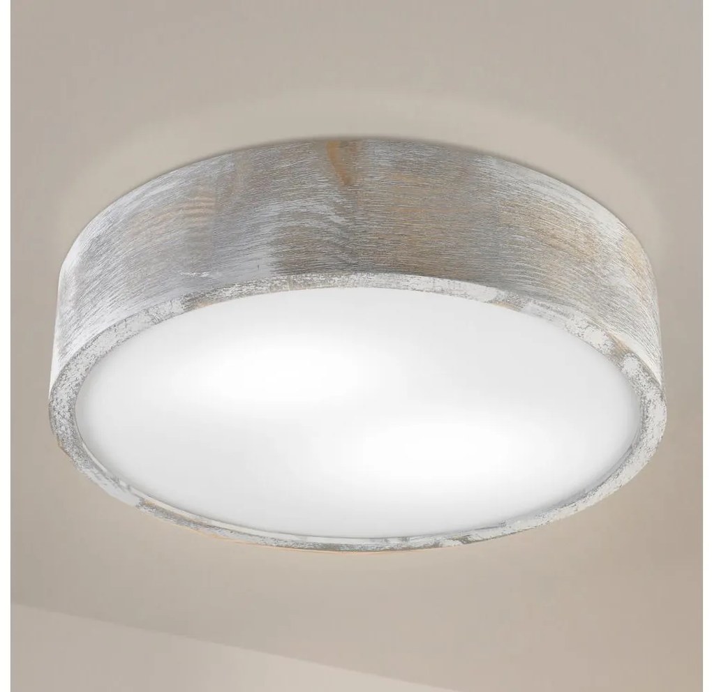 Brilagi - Lampa sufitowa PINO 2xE27/15W/230V sosna/srebrna śr. 37,5 cm