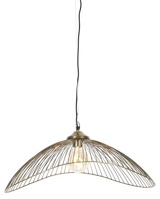 Designerska lampa wisząca mosiądz 64 cm - Pia