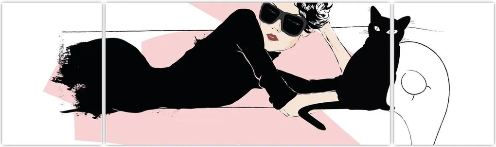 Obraz - Modna dama (170x50 cm)