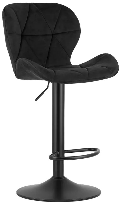 Czarny hoker z oparciem M1-Z38