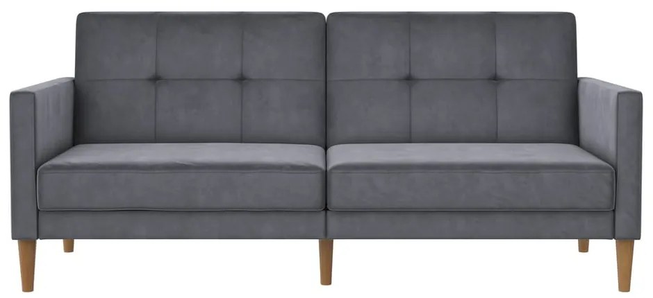 Szara aksamitna rozkładana sofa 207 cm Lilly – Støraa