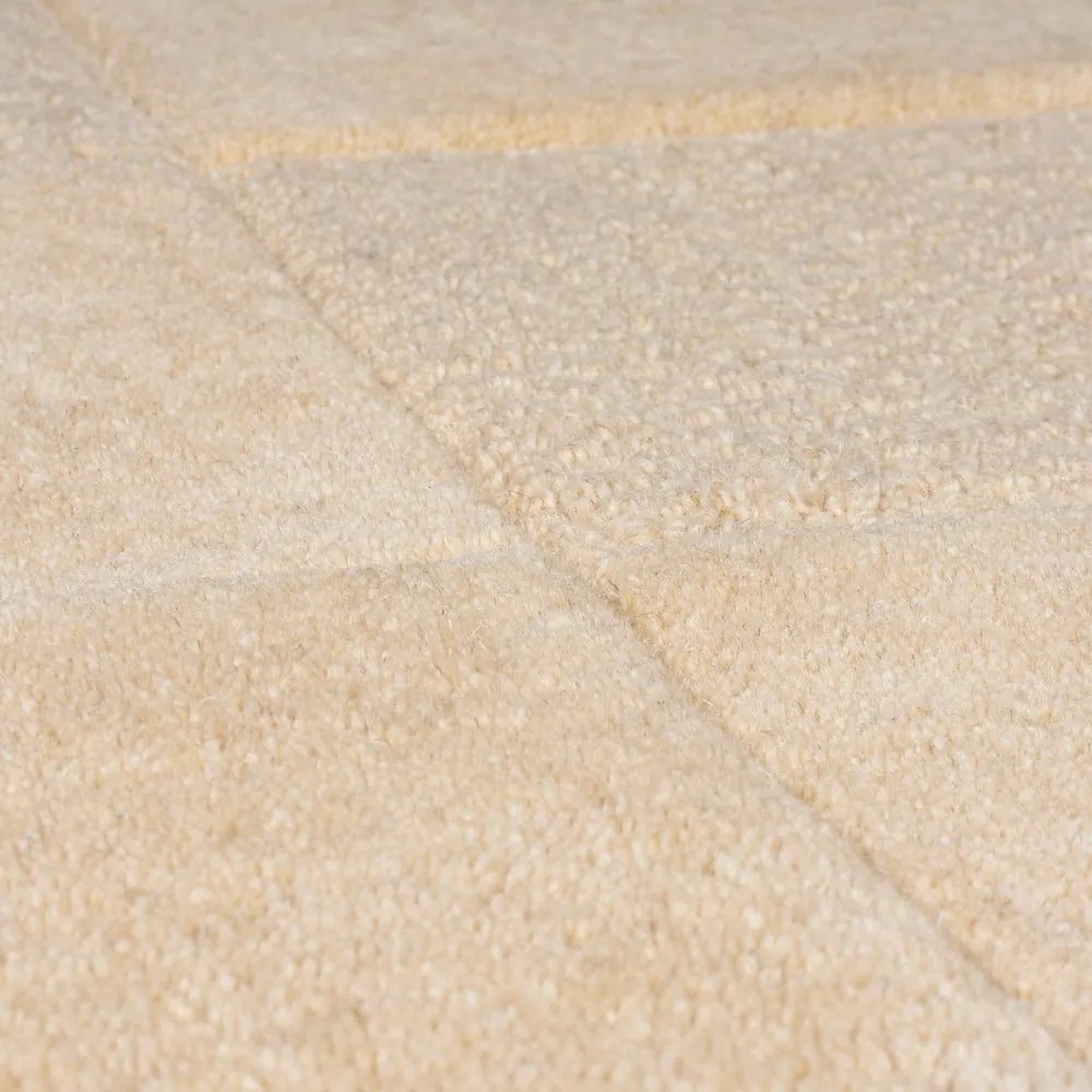 Beżowy wełniany dywan tkany ręcznie 300x400 cm Checkerboard – Flair Rugs