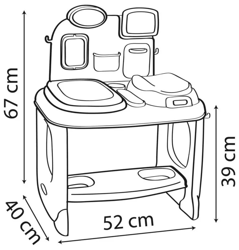 Smoby baby care centrum medyczne opieki dla lalek z elektronicznym tabletem + 24 akc.